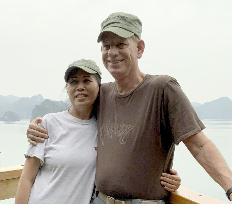 Glenn and his wife 2019 Ha Long Bay, RVN